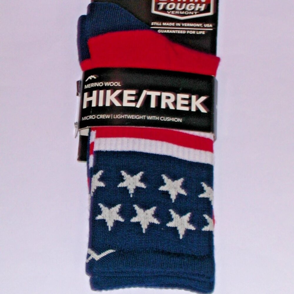 Darn Tough Hike Captain Stripes Micro Crew Socks Women's Medium NWT